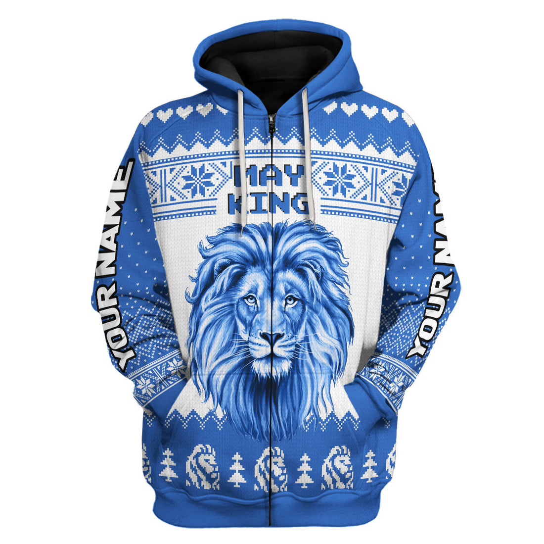 CustomsPig Personalized Zip Hoodie May Guy All Over Printed