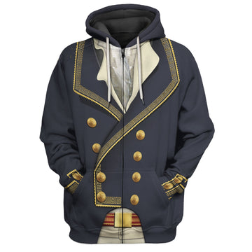 Marquis de Lafayette Fleece Zip Hoodie