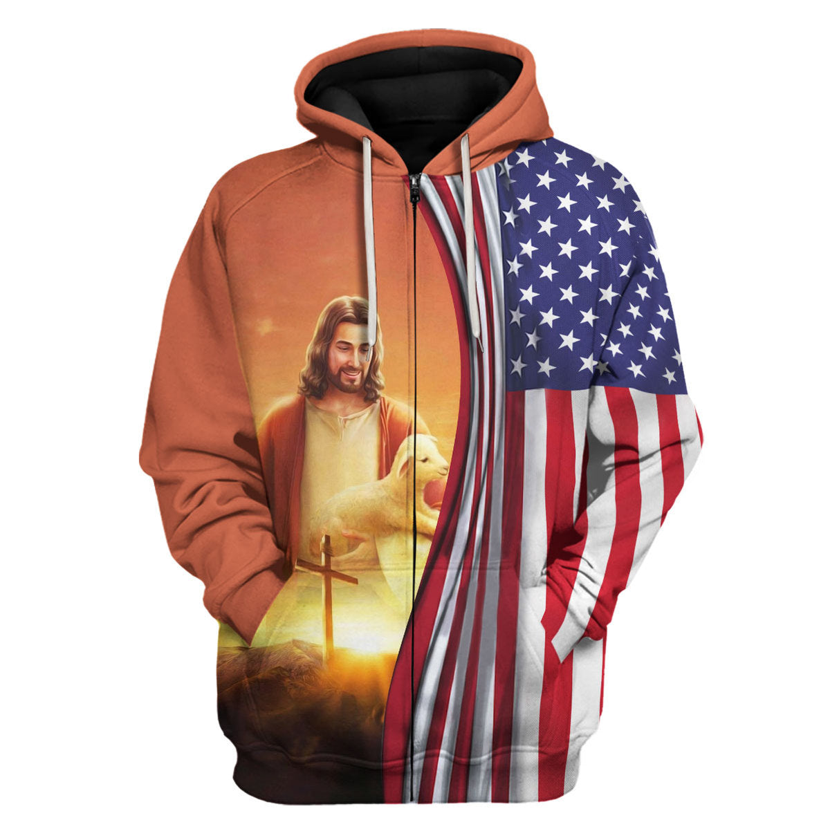 Customspig Tops Pullover Sweatshirt Christmas Begins With Christ 3D Apparel