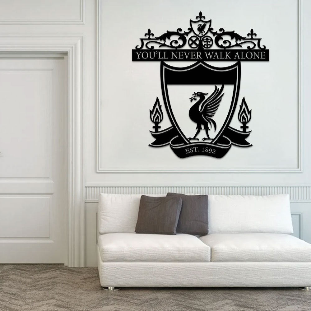 CustomsPig Liverpool - You'll Never Walk Alone Metal Wall Art Sign,Shankly Gates Hanging Wall Art