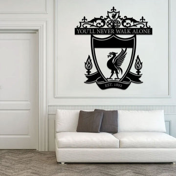 CustomsPig Liverpool - You'll Never Walk Alone Metal Wall Art Sign,Shankly Gates Hanging Wall Art