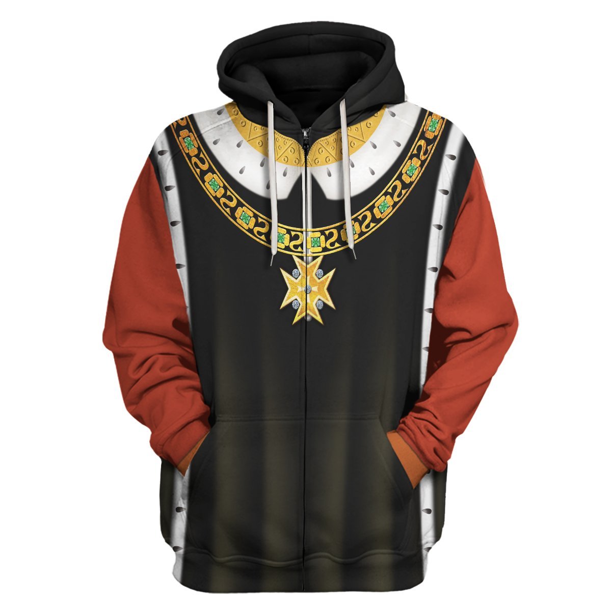 Henry Vi Of England Zip Fleece Hoodie / S Qm578