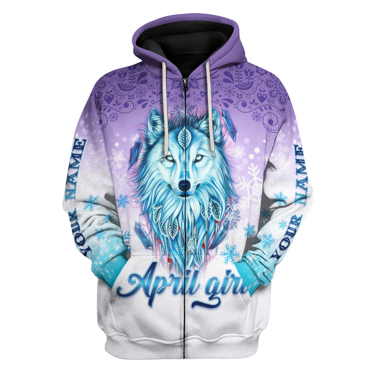 CustomsPig Personalized Hoodie I'm An April Queen All Over Printed