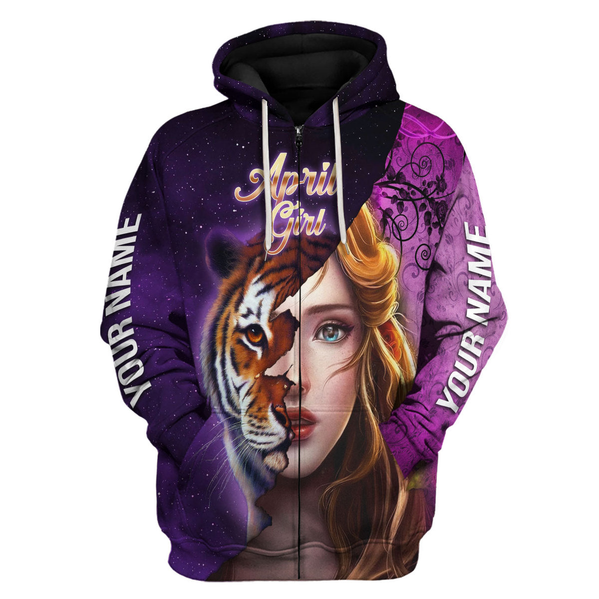 CustomsPig Personalized Hoodie As An April Girl All Over Printed