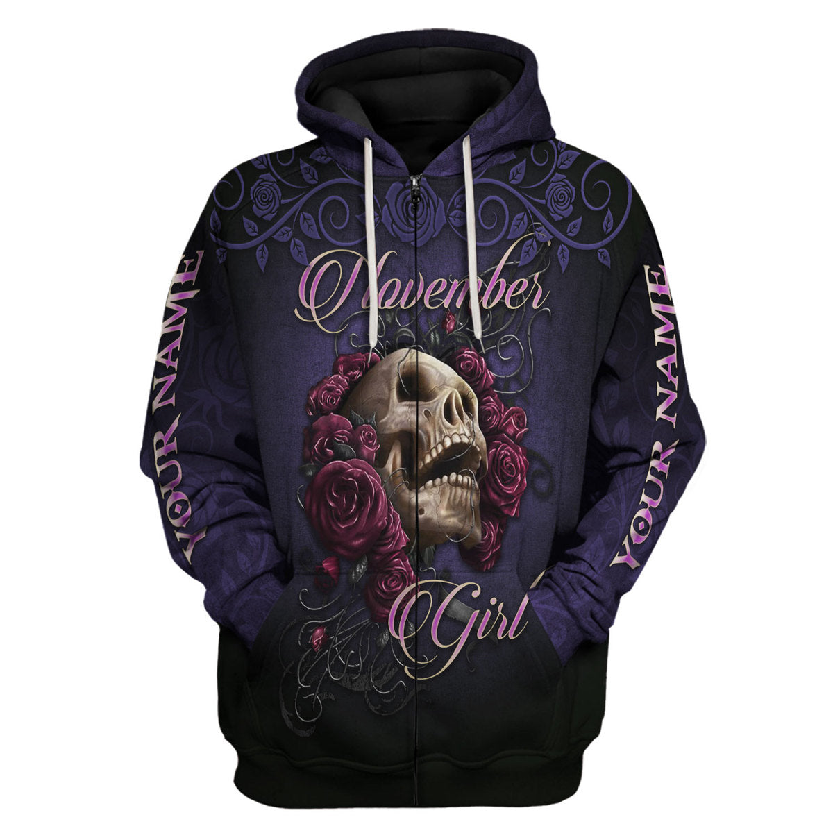 CustomsPig Personalized Hoodie I'm A November Girl All Over Printed