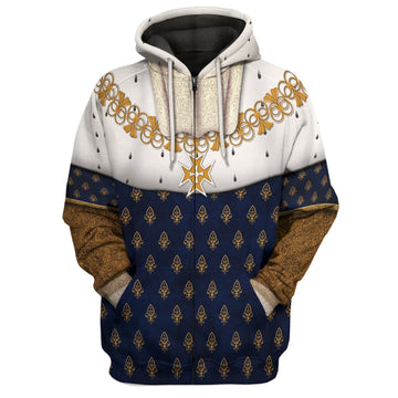 Louis XIV of France Fleece Zip Hoodie