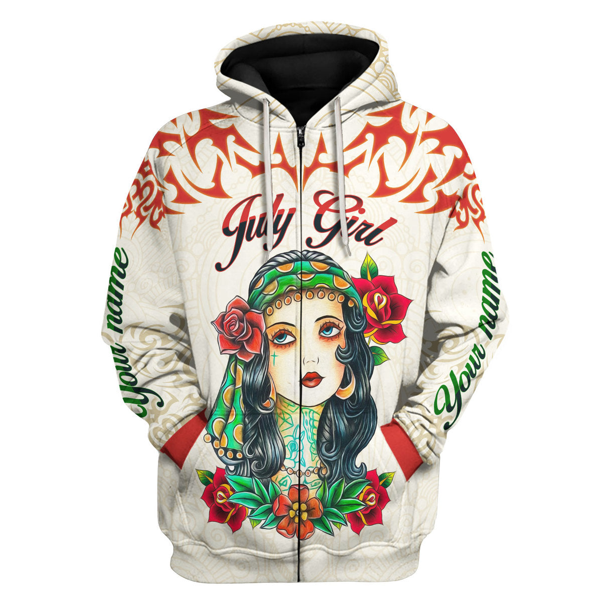 CustomsPig Personalized Tops July Girl All Over Printed