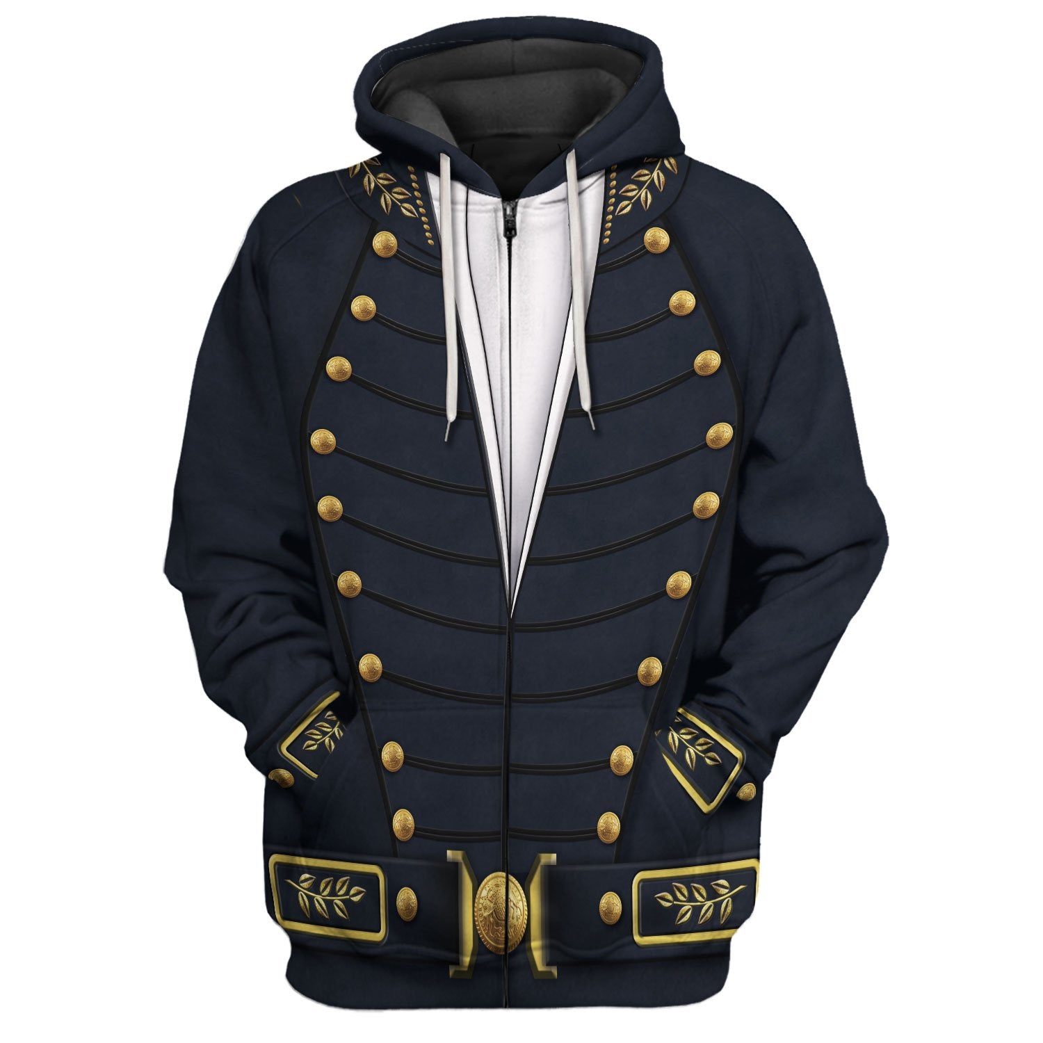 Uniform Of The Us Navy 1830-1841 Zip Hoodie / S Vn257