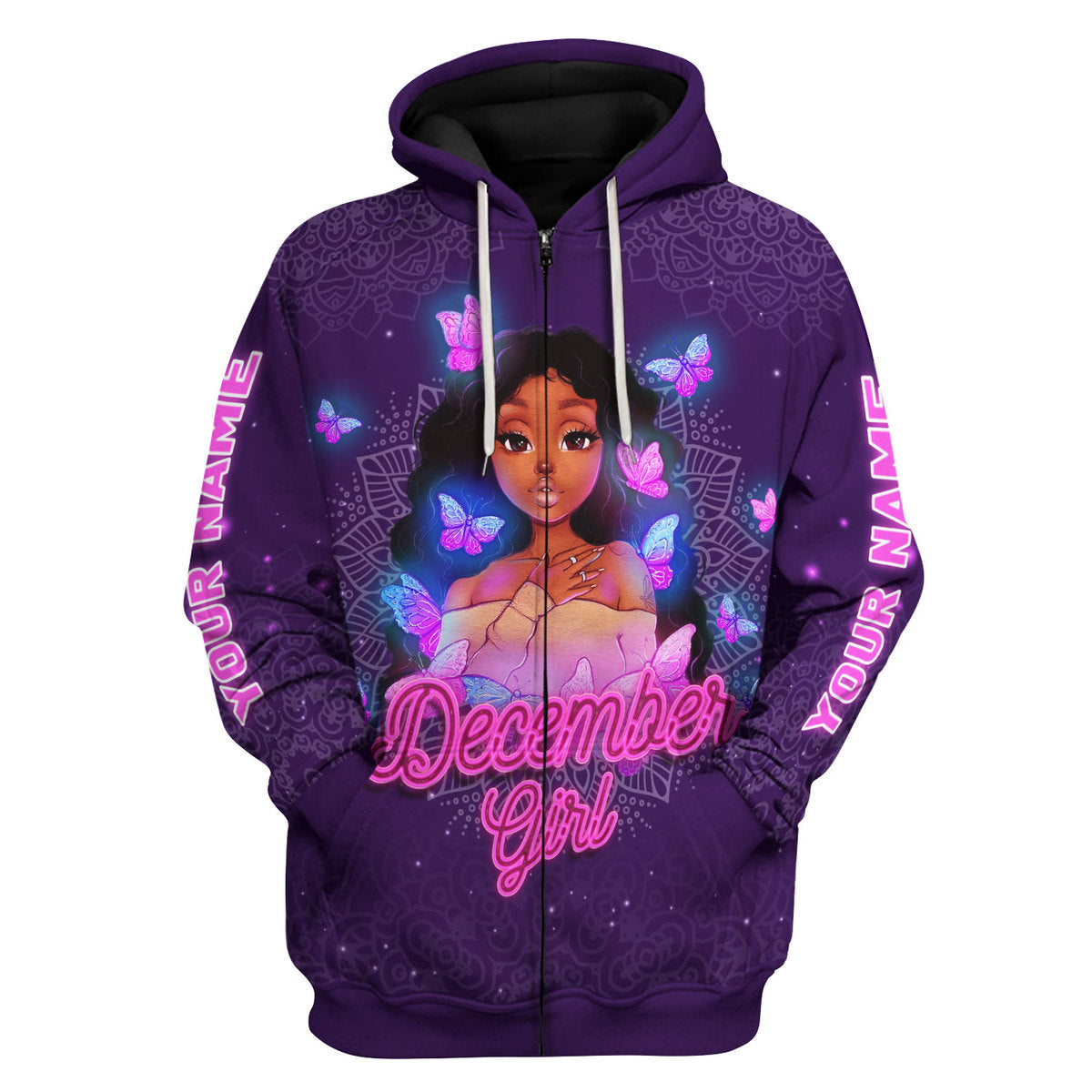 Personalized Tracksuit December Girl All Over Printed