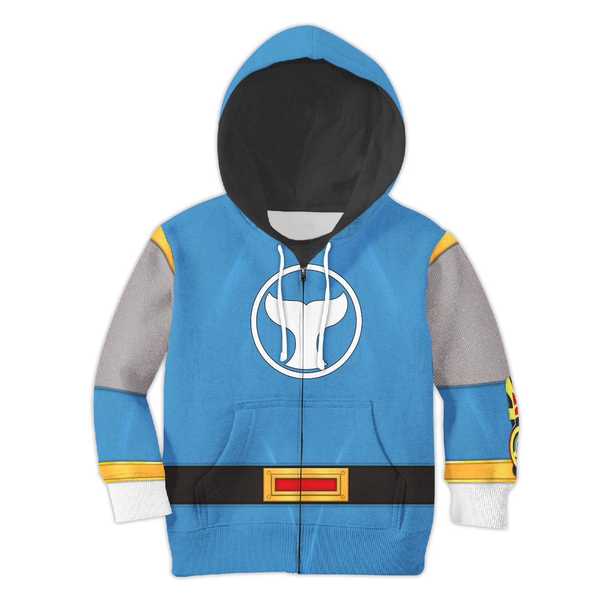 CustomsPig Power Rangers Ninja Storm Blue Ranger Costumes Hoodie Sweatshirt T-shirt Kid Tops