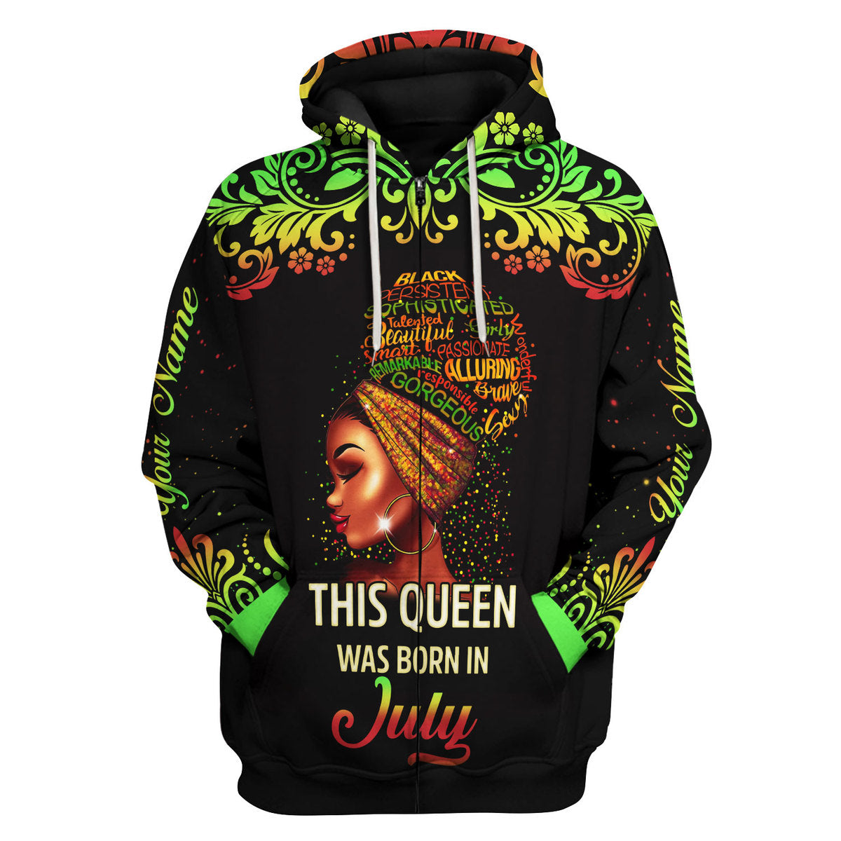 Personalized Tracksuit July Girl All Over Printed
