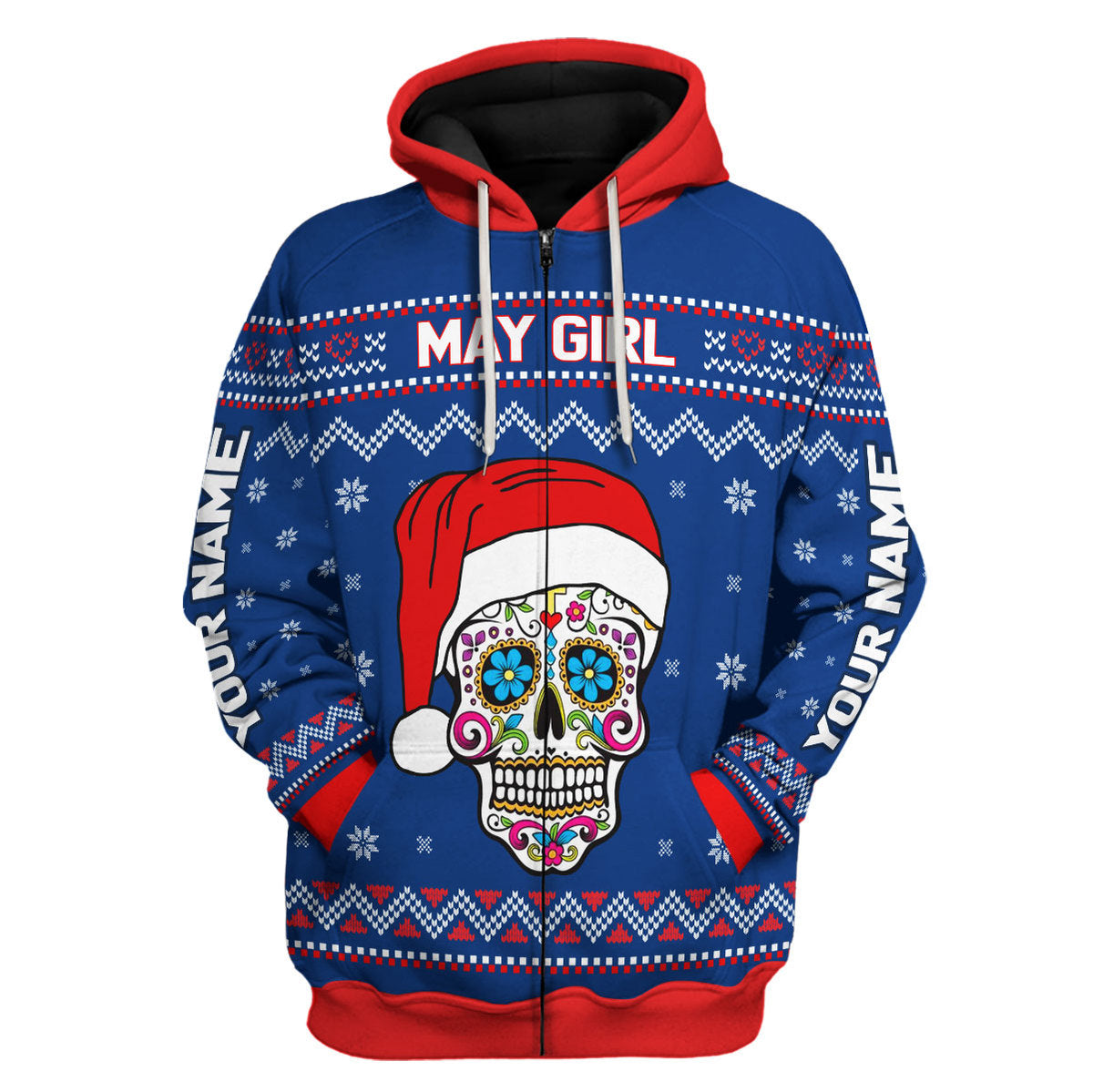CustomsPig Personalized Hoodie May Girl I Am Who I Am All Over Printed