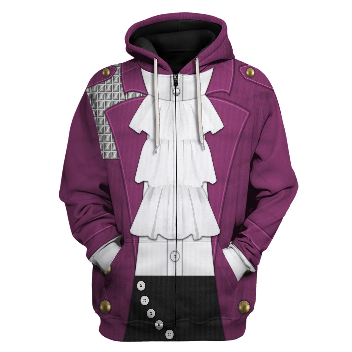 CustomsPig Prince Purple Rain Outfit Costume Hoodie Sweatshirt T-Shirt Sweatpants