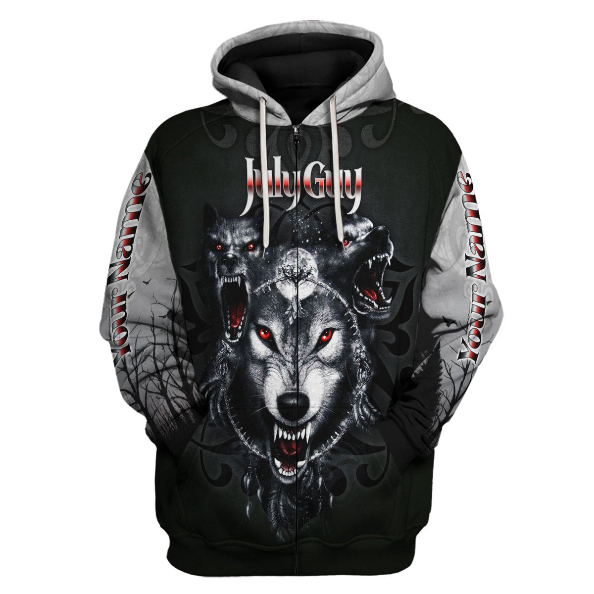 CustomsPig Personalized Zip Hoodie July Guy All Over Printed