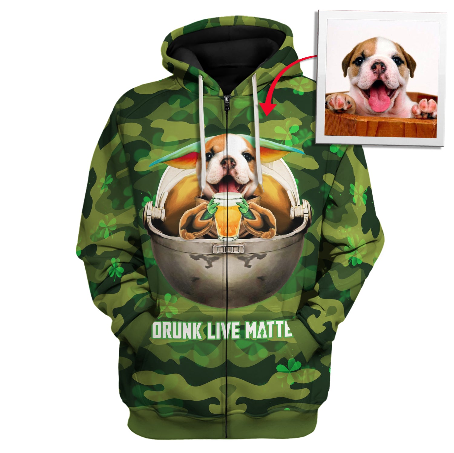 Customized Photos Clothing Saint Patrick Days Drunk Live Matters