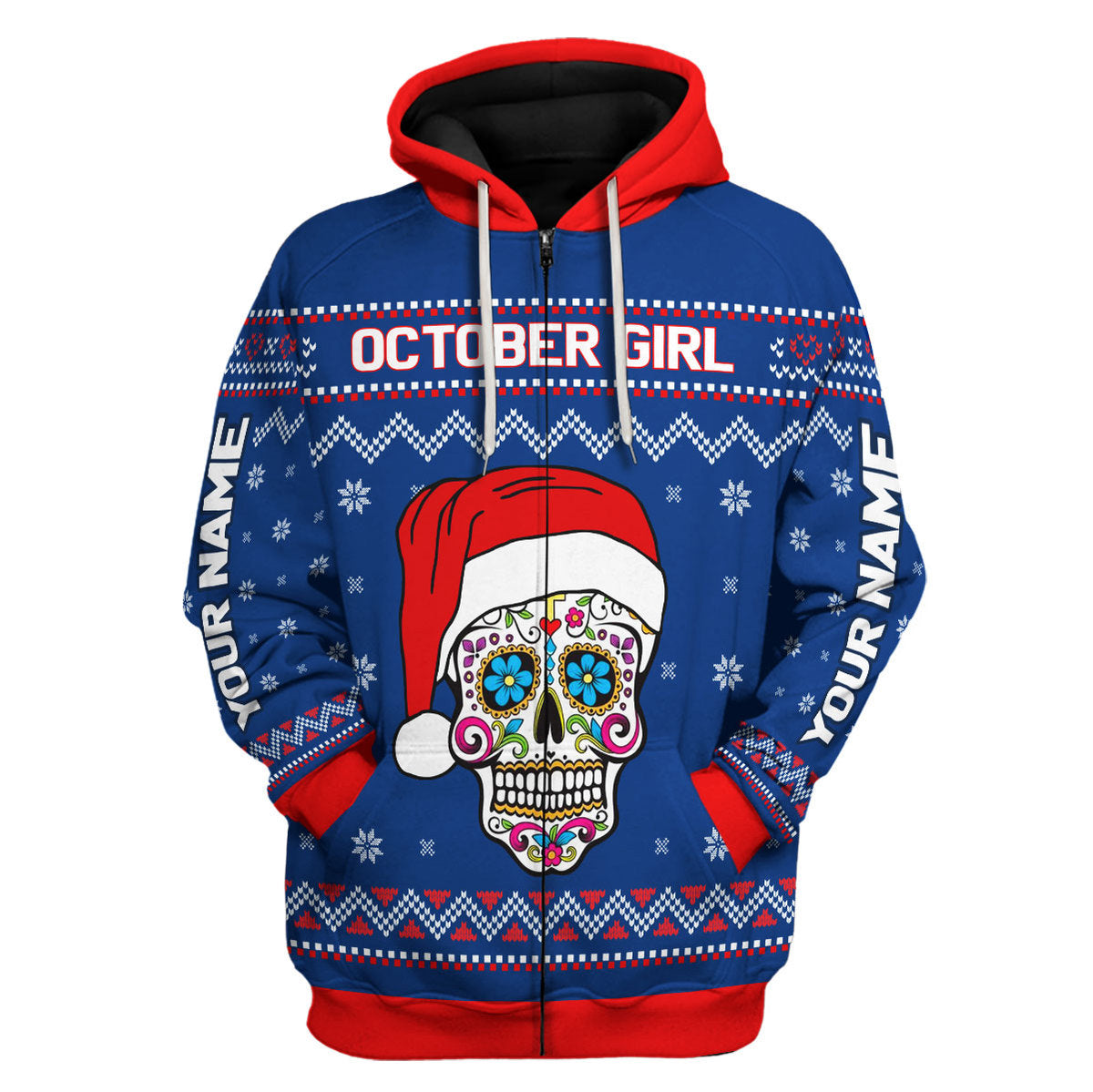 CustomsPig Personalized Hoodie October Girl I Am Who I Am All Over Printed