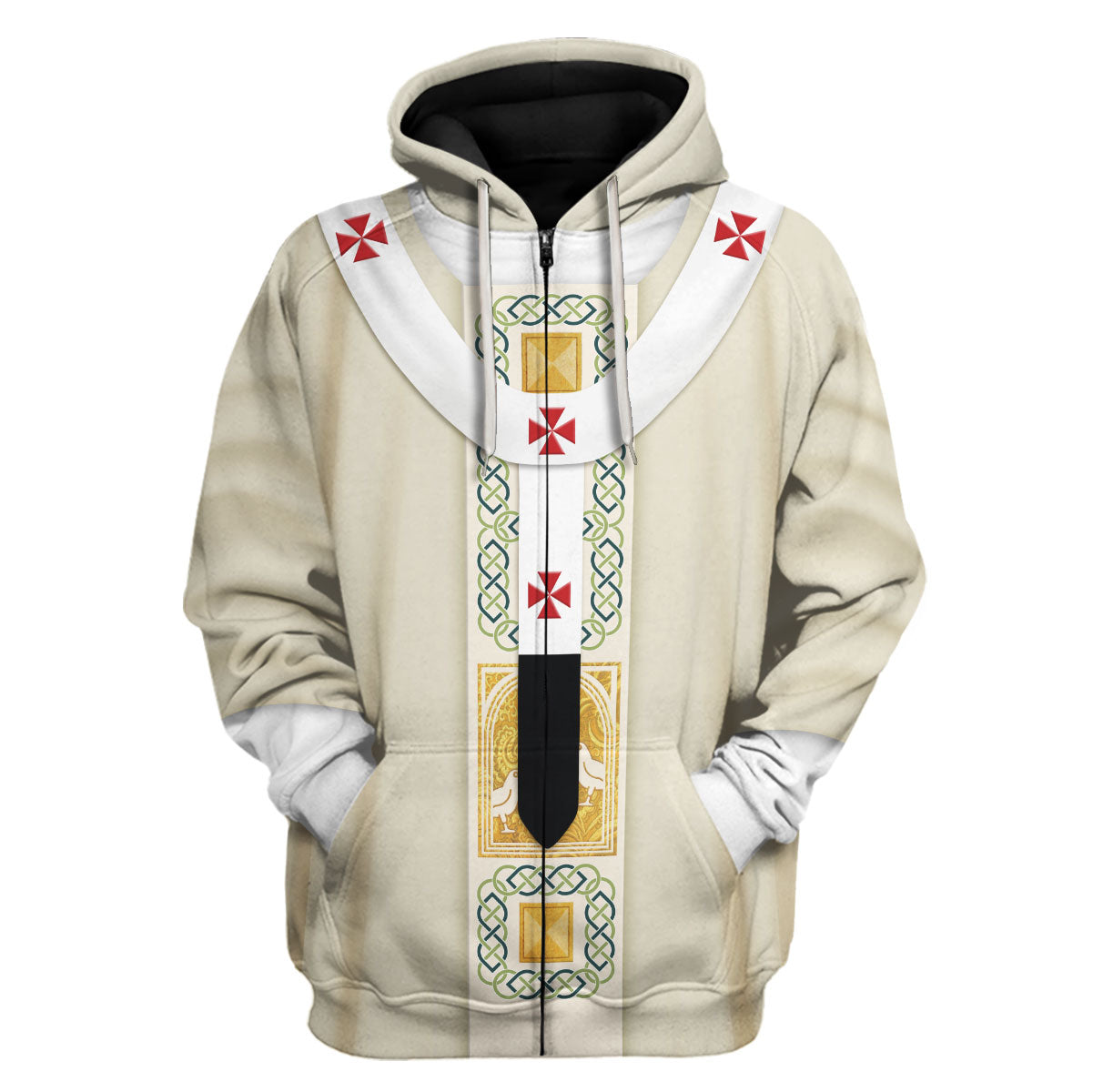 Tracksuit Tops Pullover Sweatshirt Pope Francis in White Liturgical vestment 3D Apparel
