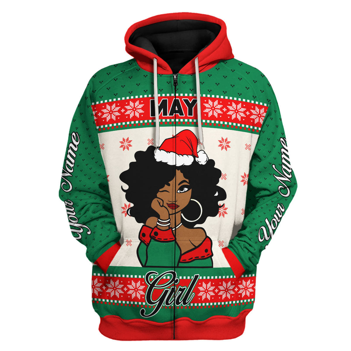 CustomsPig Personalized Hoodie May Girl All Over Printed
