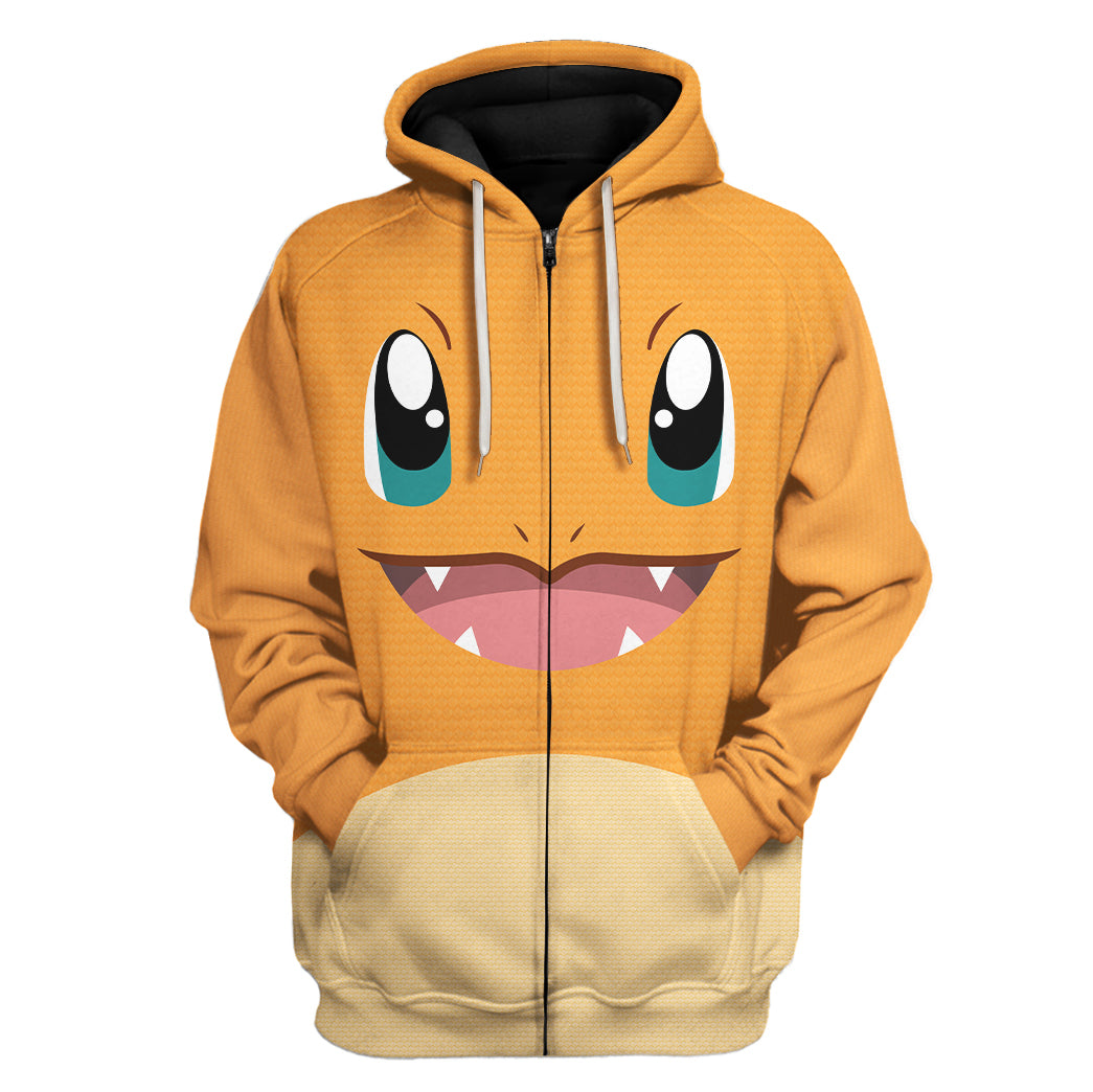 CustomsPig Chamender Pokemon Costumes Hoodie Sweatshirt T-shirt Tops