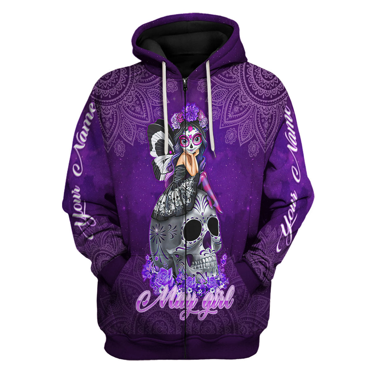 CustomsPig Personalized Hoodie May Girl I Have Tattoos All Over Printed