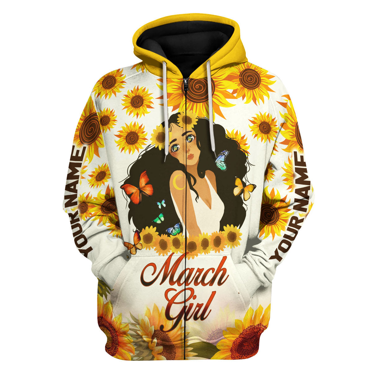CustomsPig Personalized Tops March Girl All Over Printed