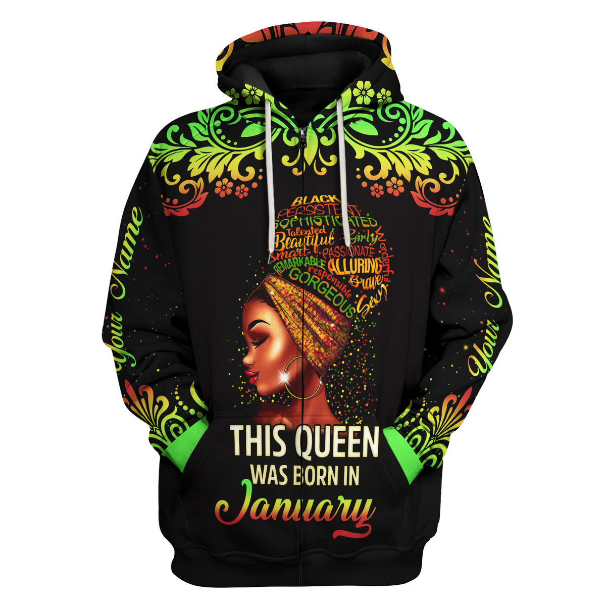 CustomsPig Personalized Tops January Girl I Am 100% Me All Over Printed