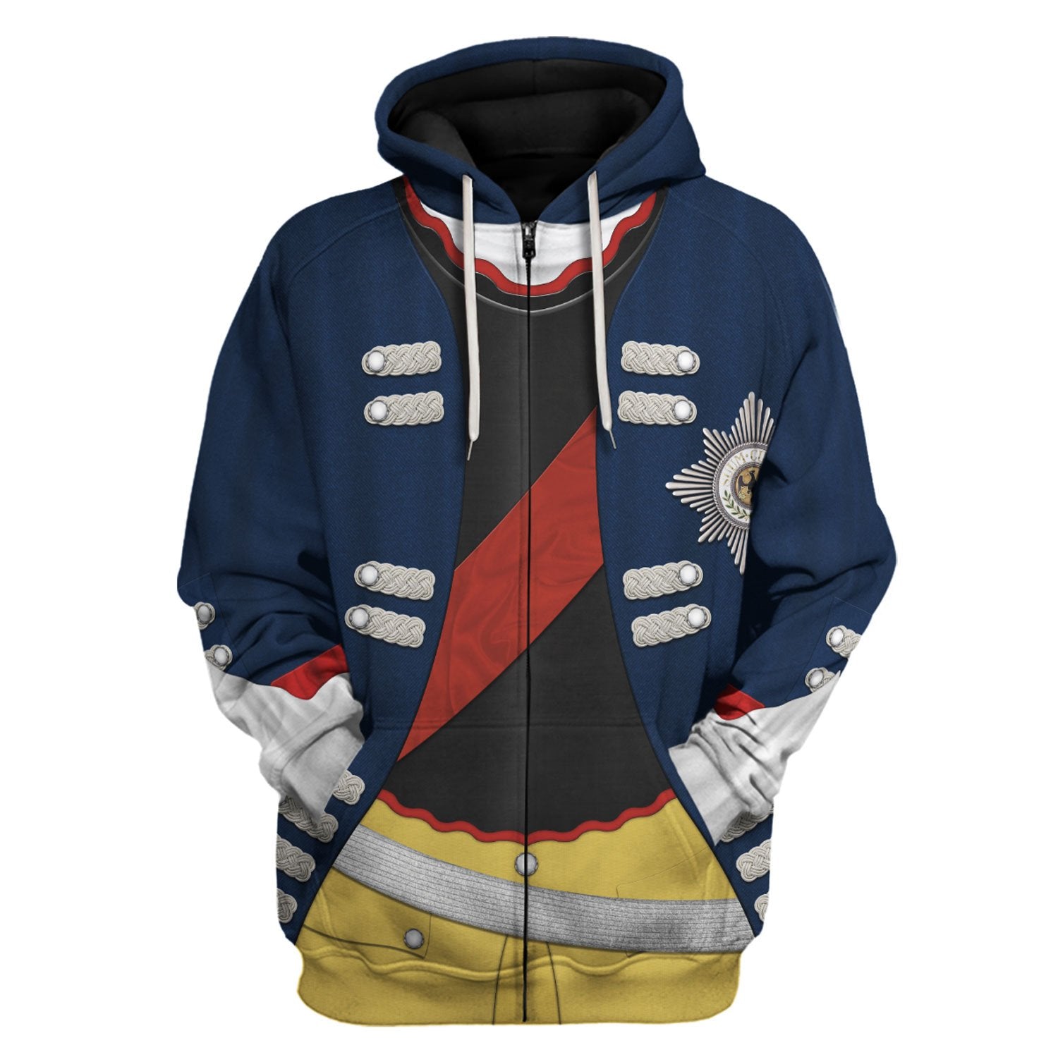 Friedrich Ii Of Prussia Zip Hoodie / S Vn303