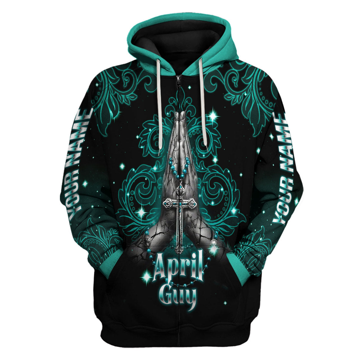 CustomsPig Personalized Hoodie April Guy All Over Printed