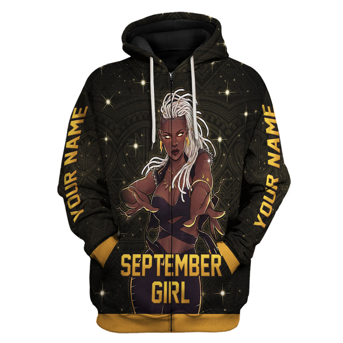 Customspig Personalized Hoodie September Girl All Over Printed