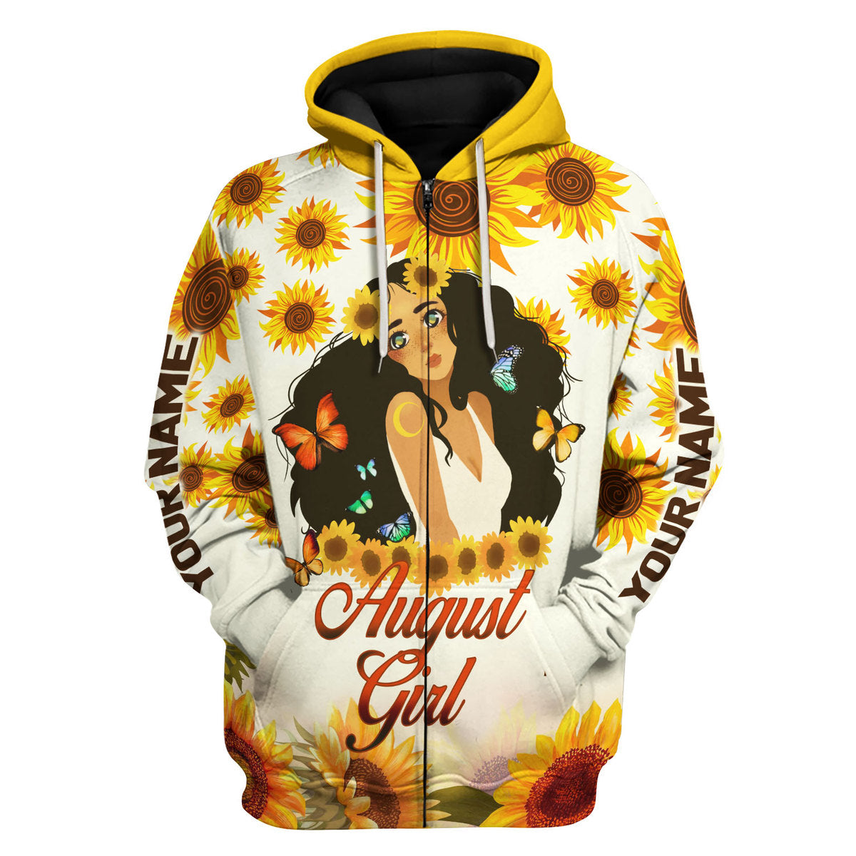CustomsPig Personalized Tops August Girl All Over Printed