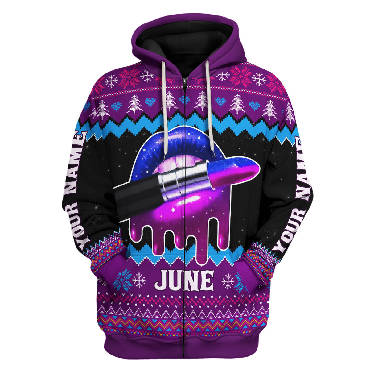 CustomsPig Personalized Hoodie June Girl All Over Printed
