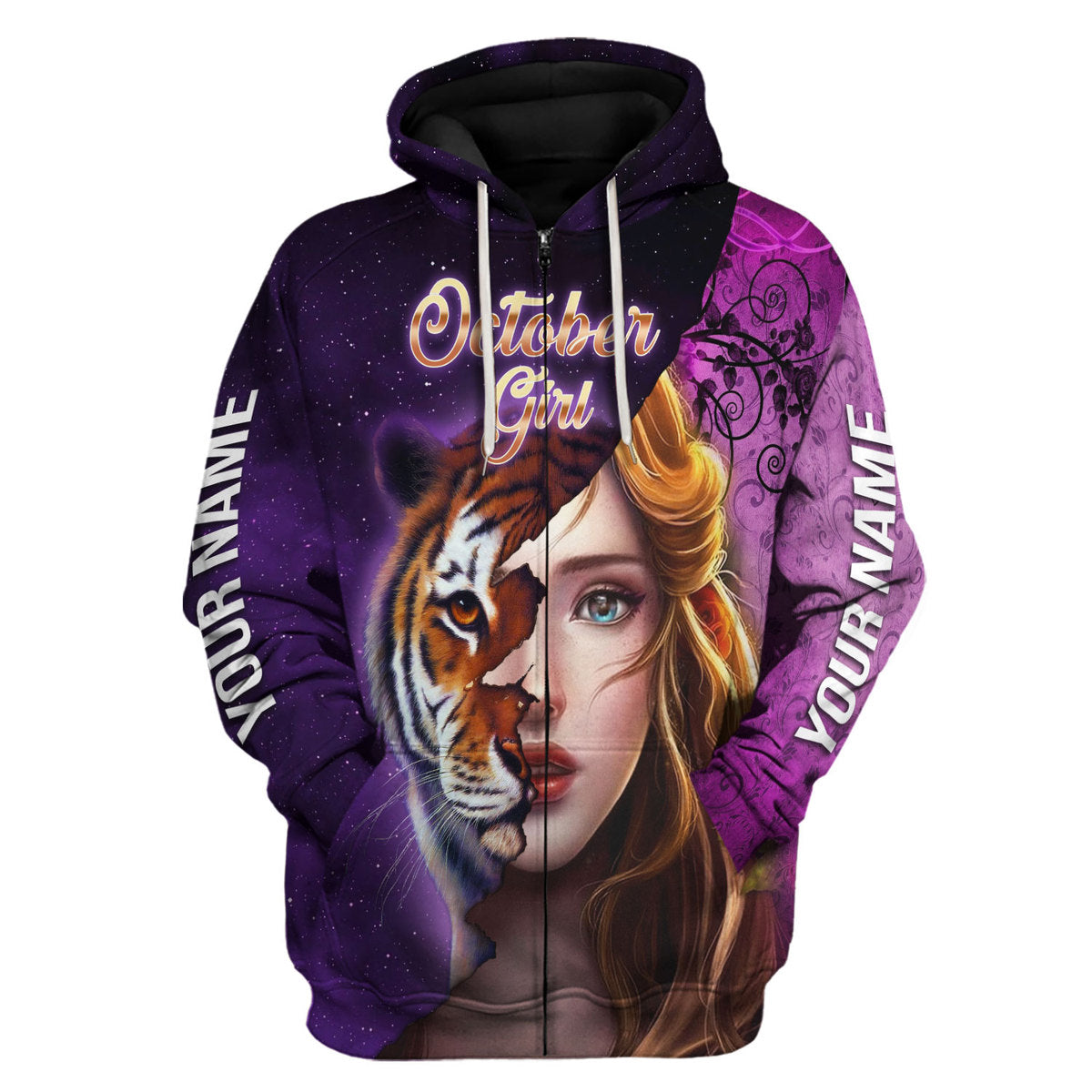CustomsPig Personalized Hoodie As An October Girl All Over Printed