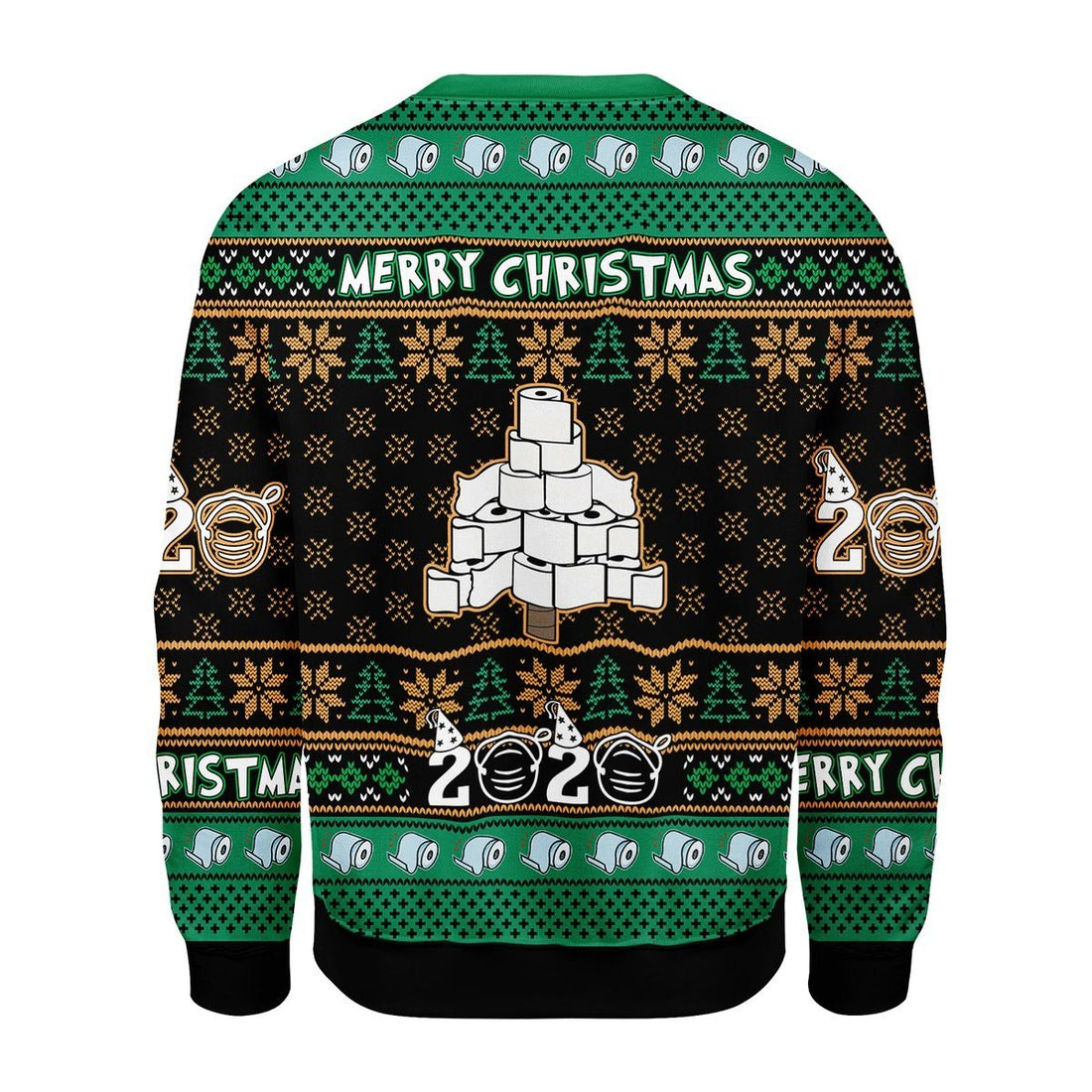 Gearhomies Christmas Unisex Sweater Quarantine Toilet Paper Tree Funny 3D Apparel