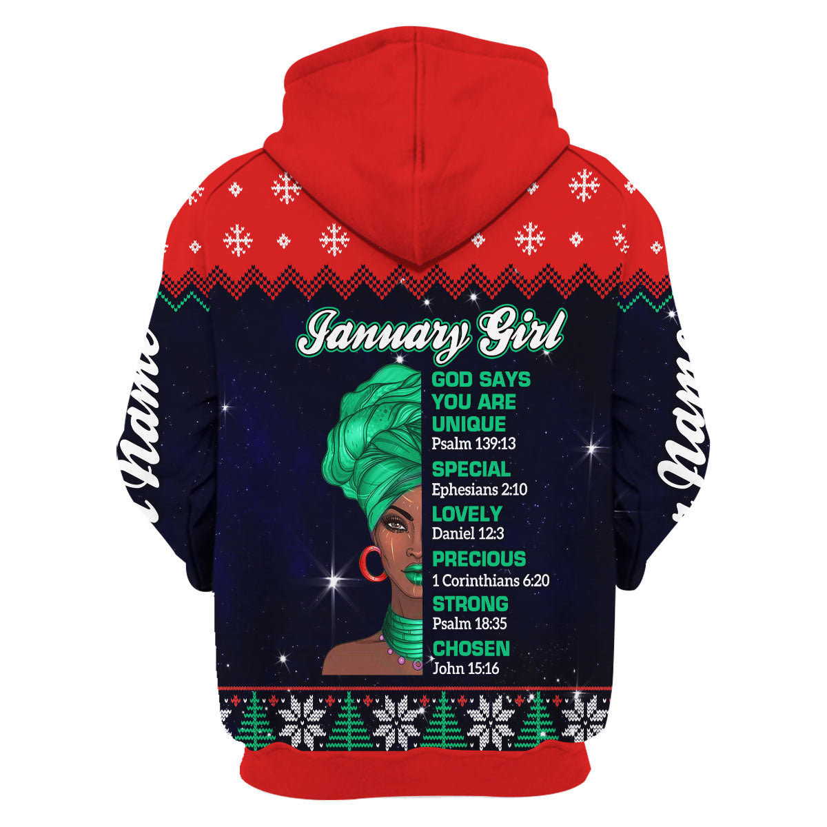 CustomsPig Personalized Hoodie January Girl All Over Printed