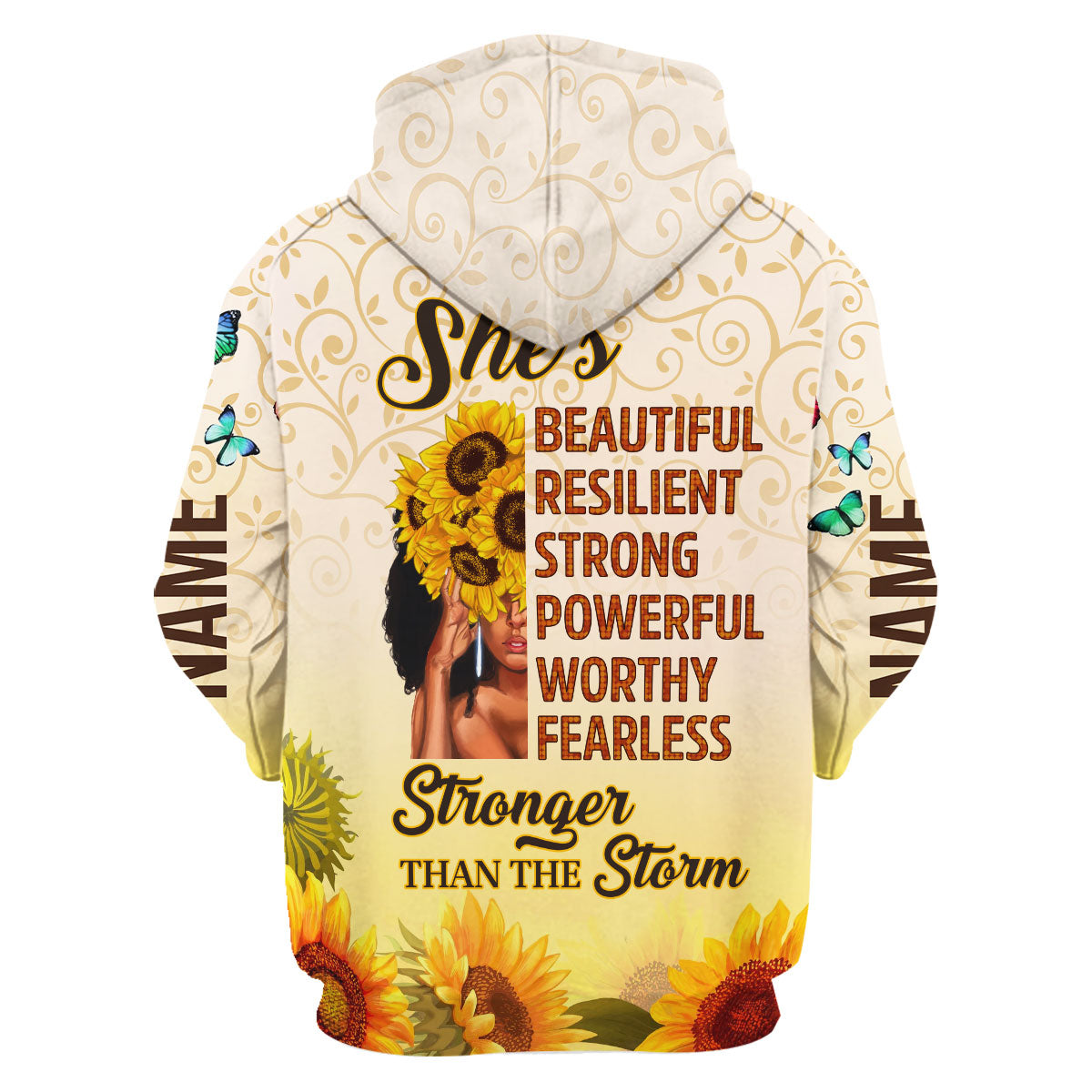 CustomsPig Personalized Zip Hoodie April Girl All Over Printed