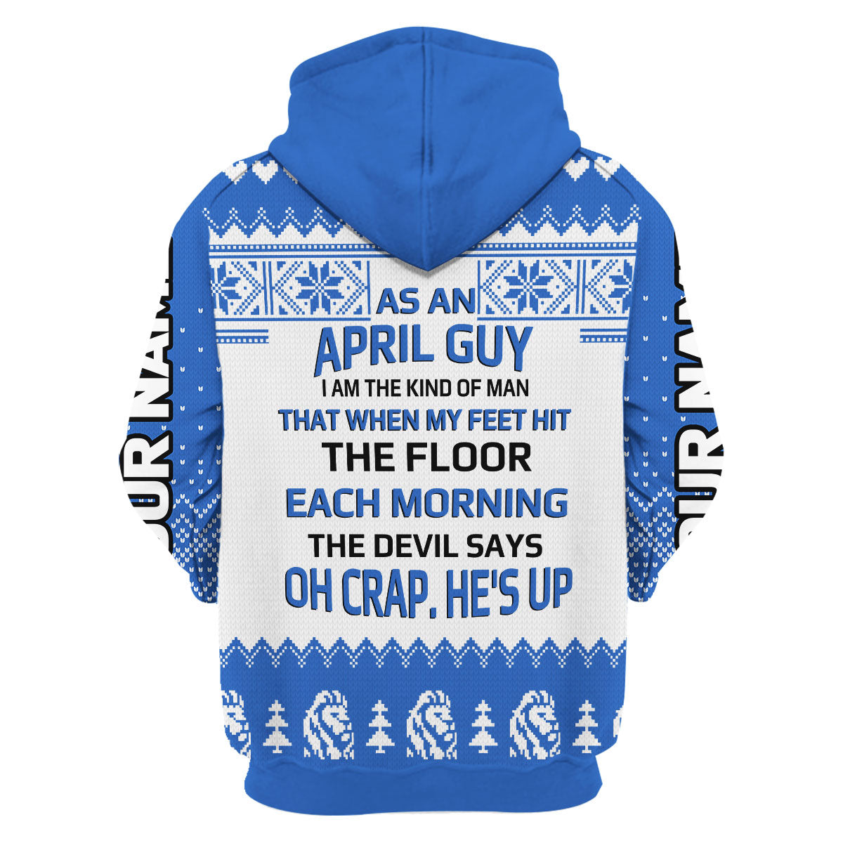 CustomsPig Personalized Hoodie April Guy All Over Printed