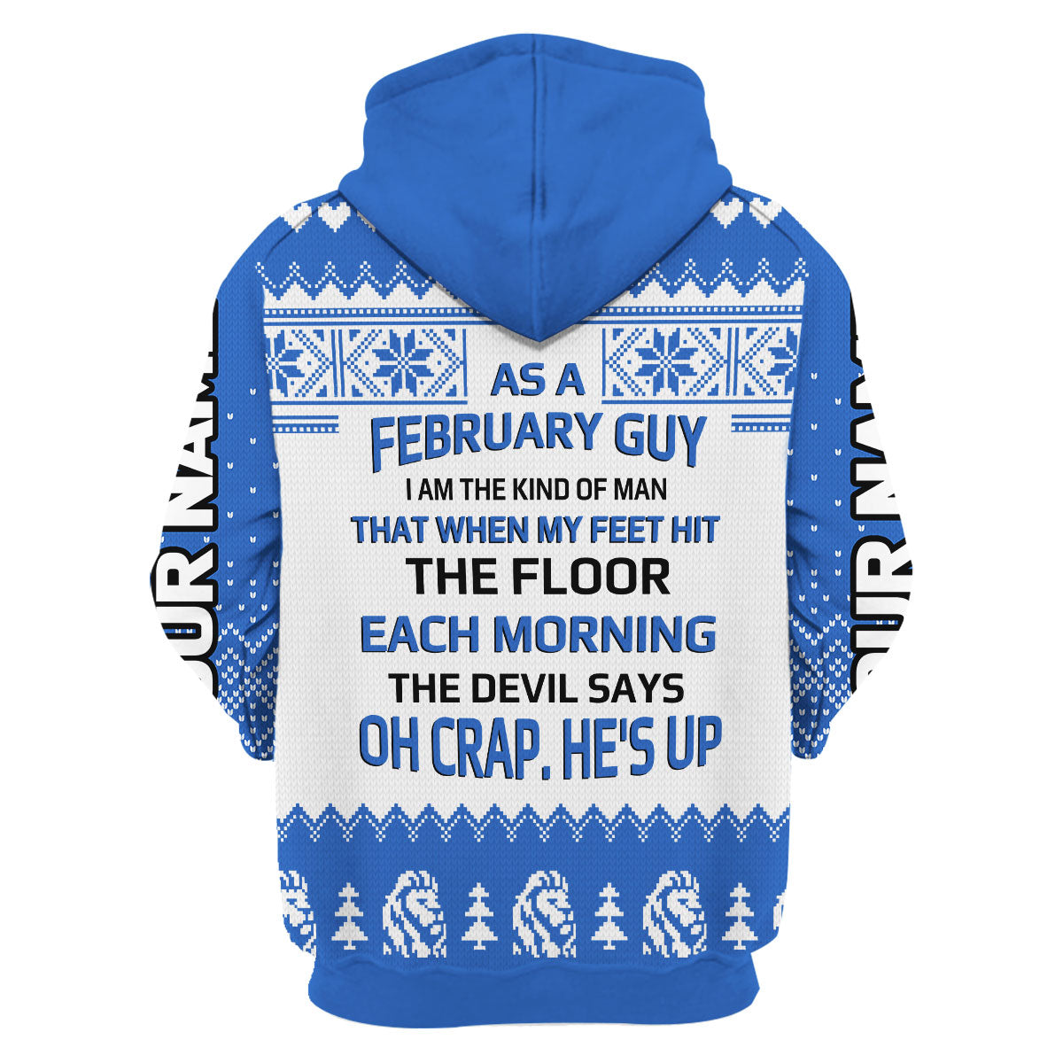 CustomsPig Personalized Tops February King All Over Printed
