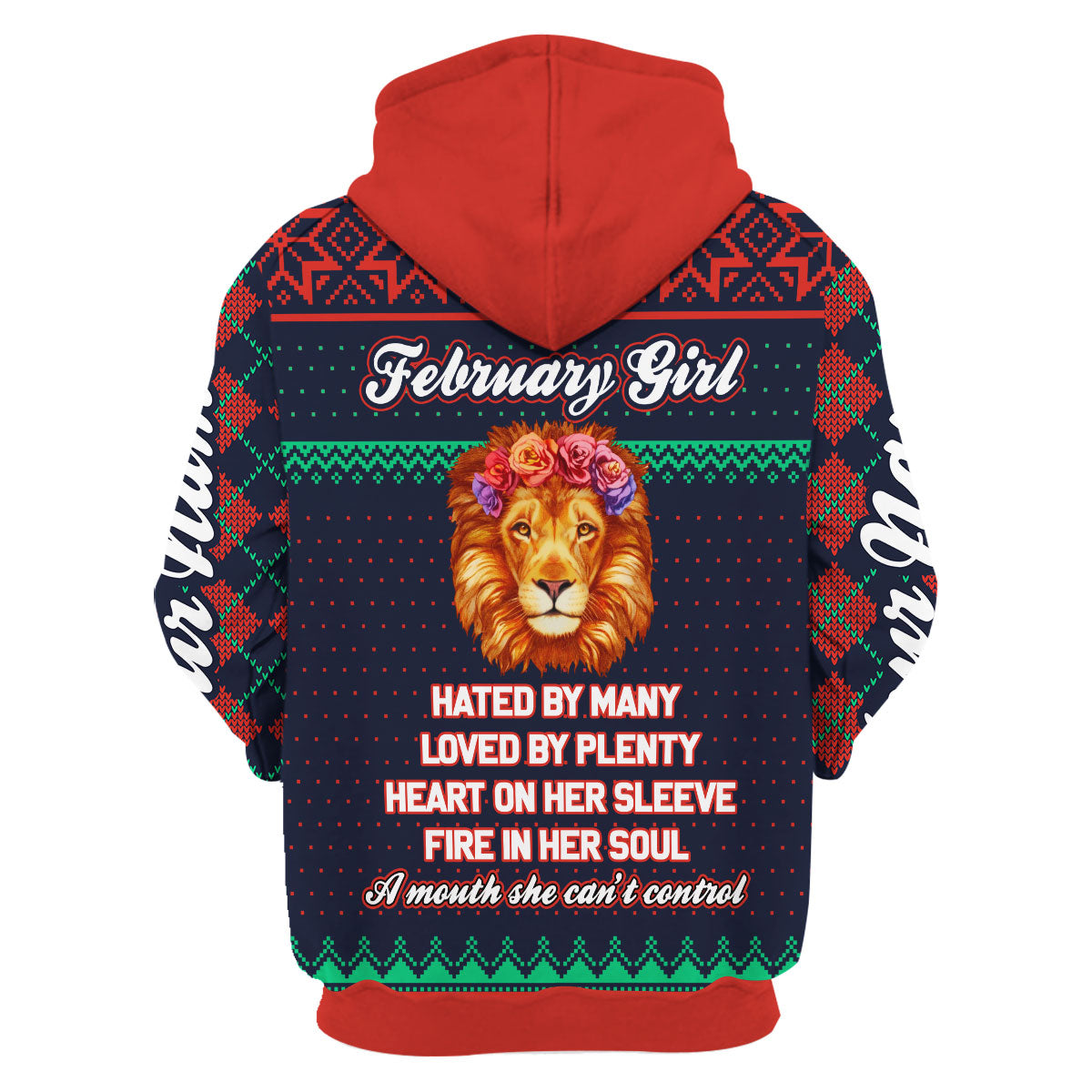 CustomsPig Personalized Tops February Girl All Over Printed