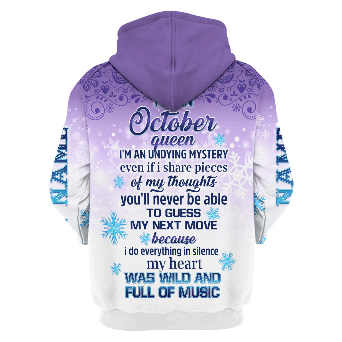 CustomsPig Personalized Tops I'm An October Queen All Over Printed