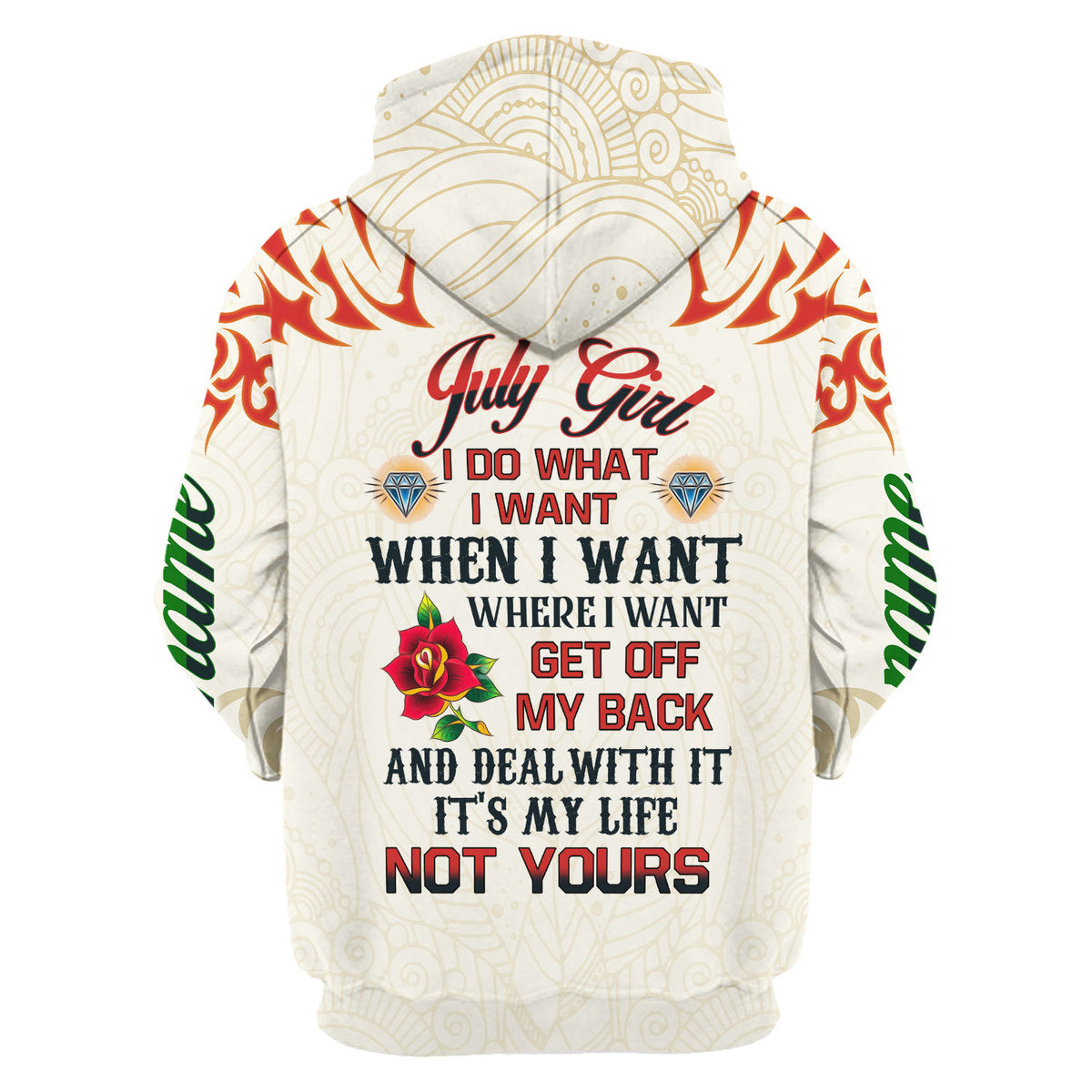 Personalized Tracksuit July Girl All Over Printed