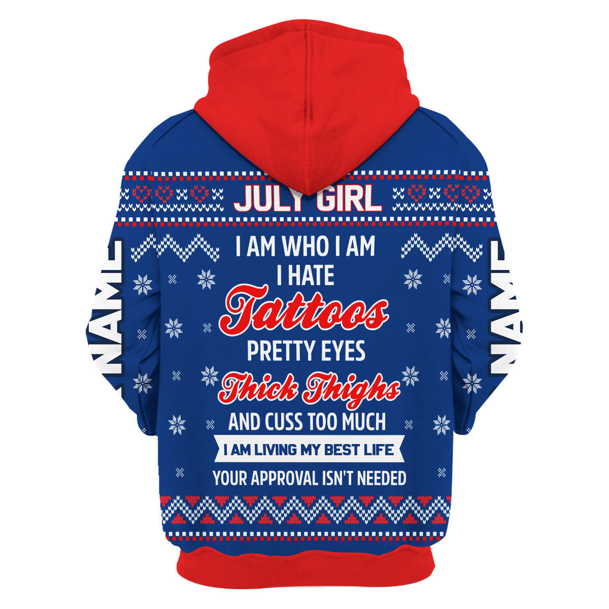 CustomsPig Personalized Tops July Girl I Am Who I Am All Over Printed