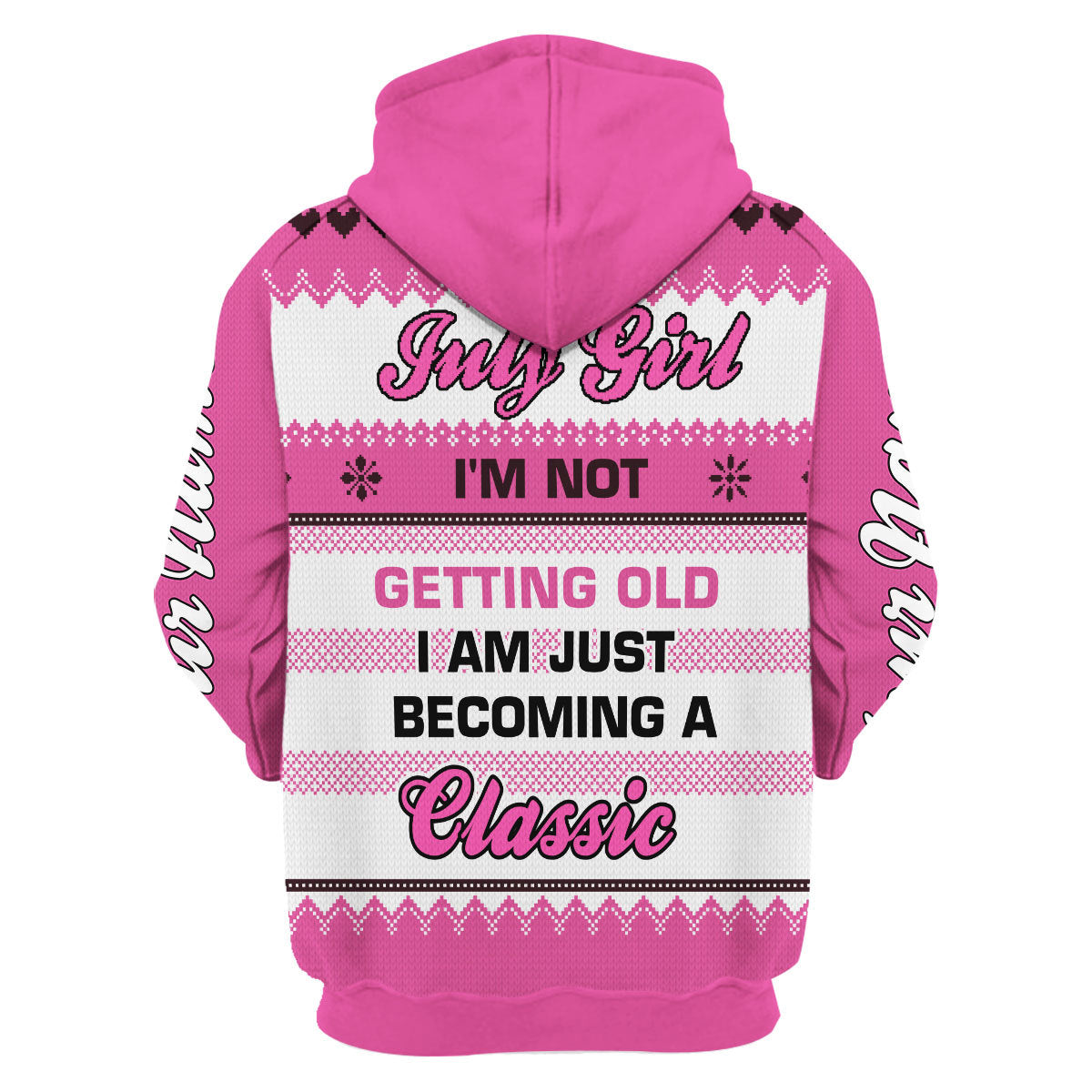 CustomsPig Personalized Hoodie July Girl All Over Printed