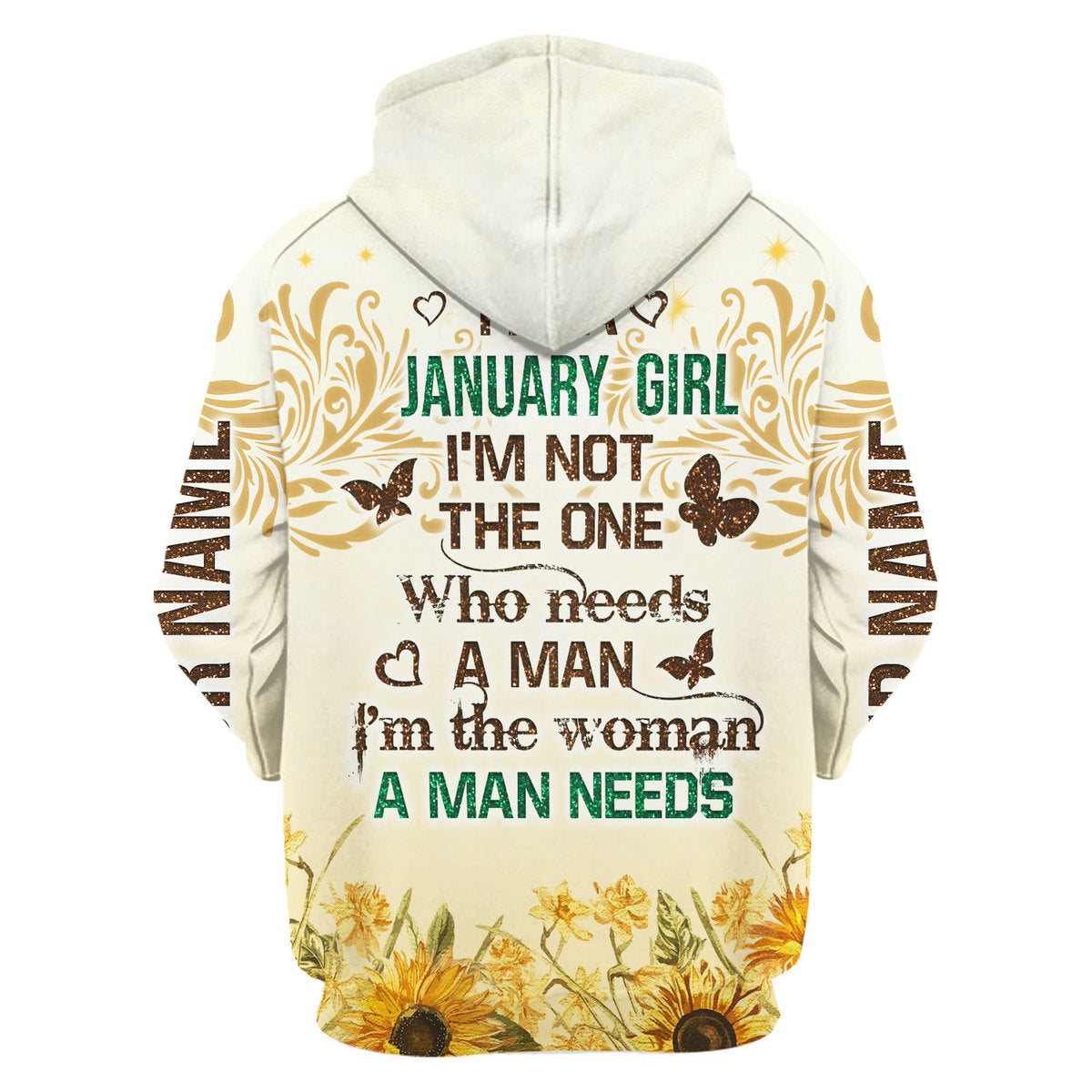 CustomsPig Personalized Tops January Girl All Over Printed