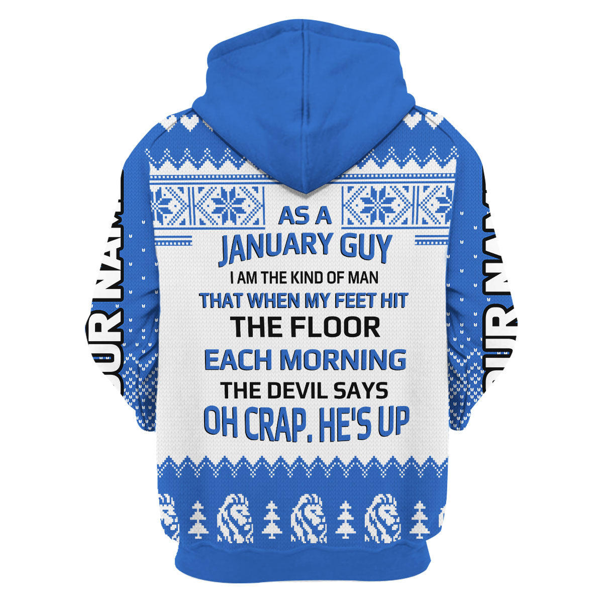 CustomsPig Personalized Tops January Guy All Over Printed