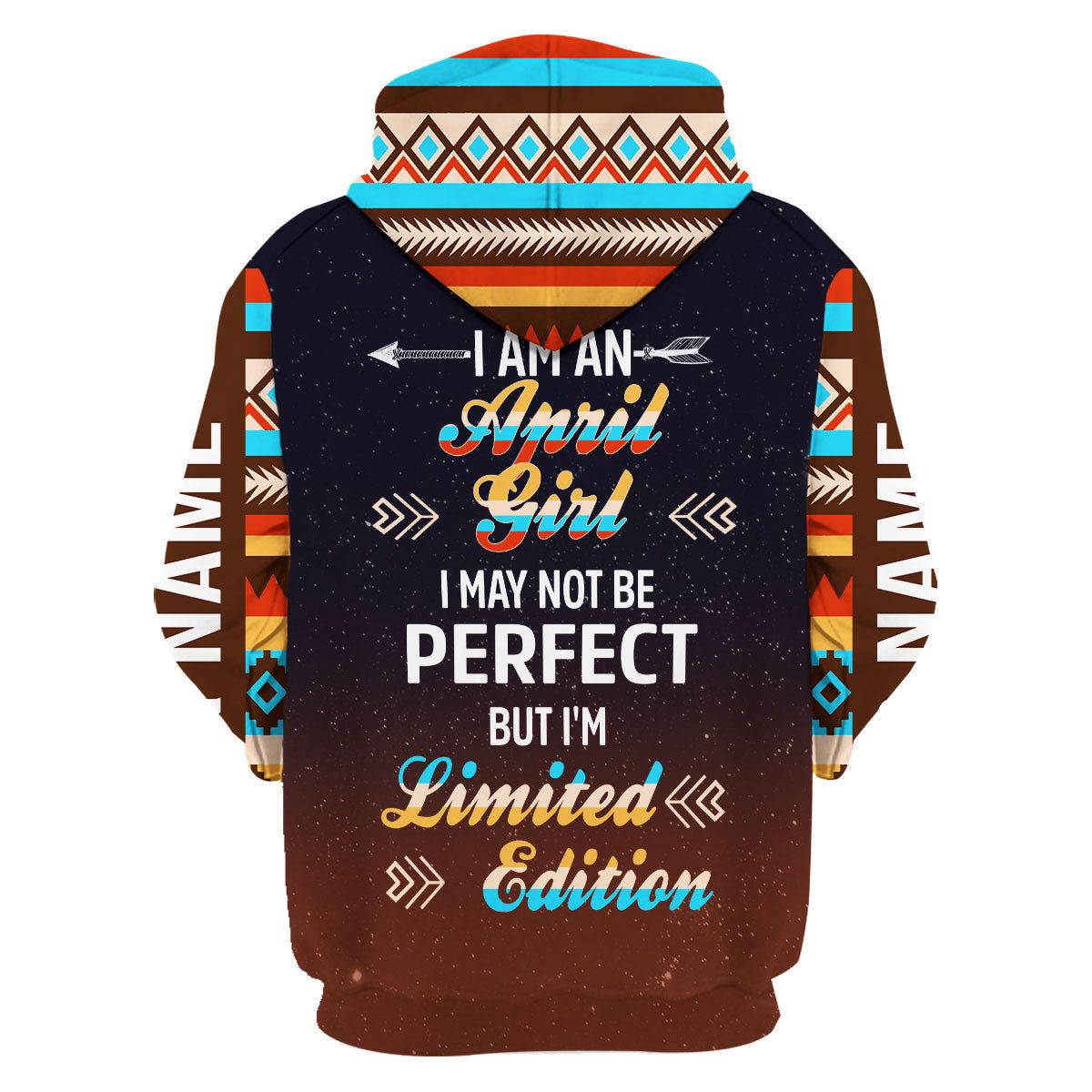 CustomsPig Personalized Zip Hoodie April Girl All Over Printed