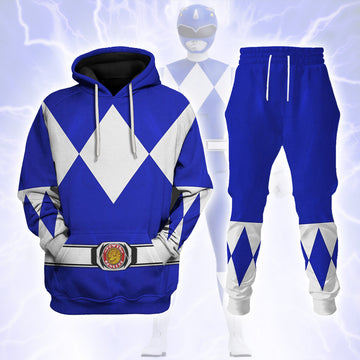 Blue Ranger Mighty Morphin Power Rangers Cosplay Tracksuit