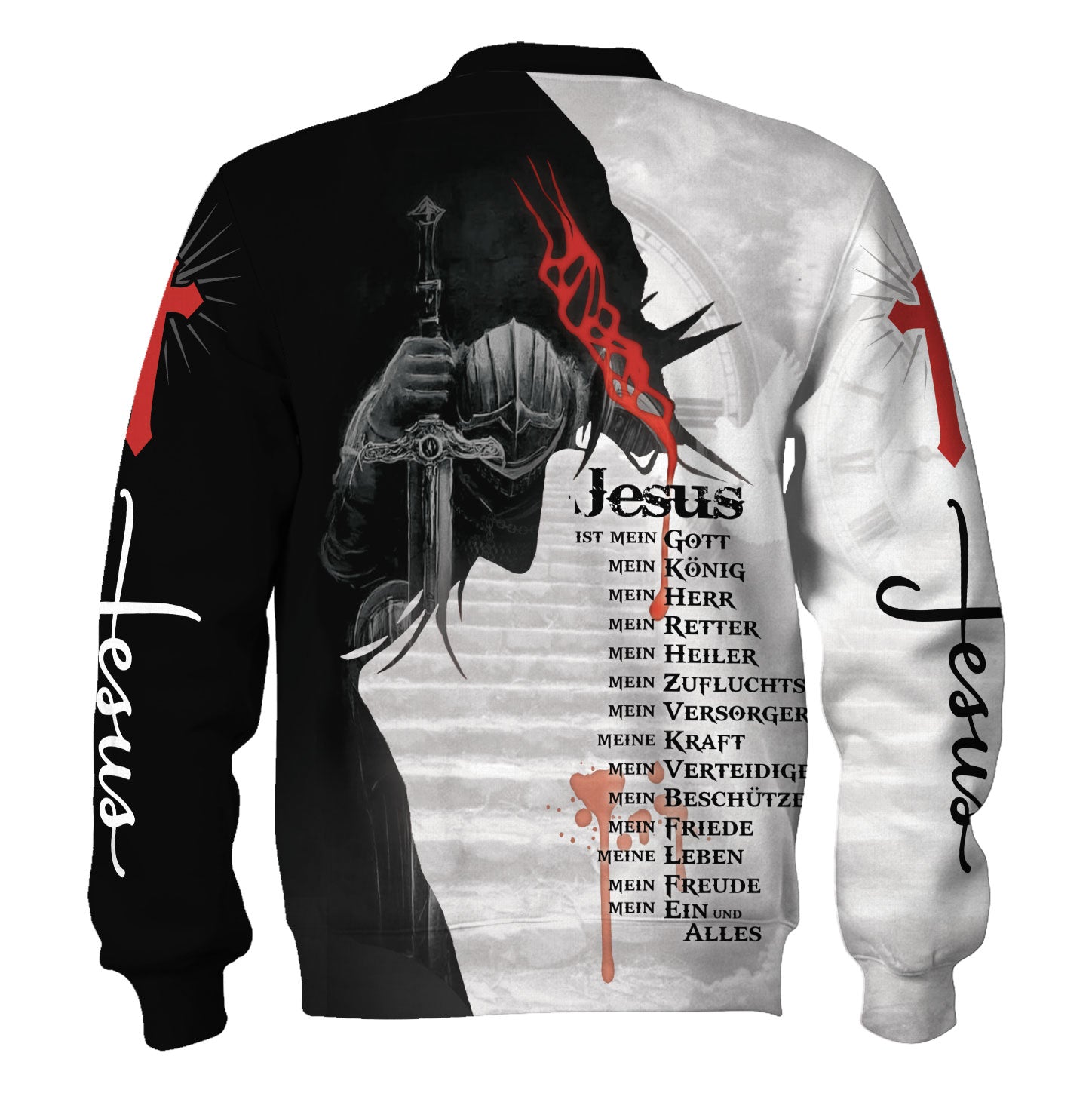 Customspig Tops Pullover Sweatshirt Sweatshirt Jesus Is My God 3D Apparel
