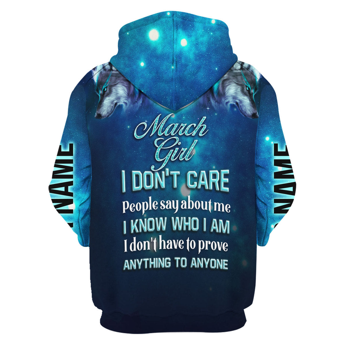 CustomsPig Personalized Tops March Girl I Don't Care All Over Printed