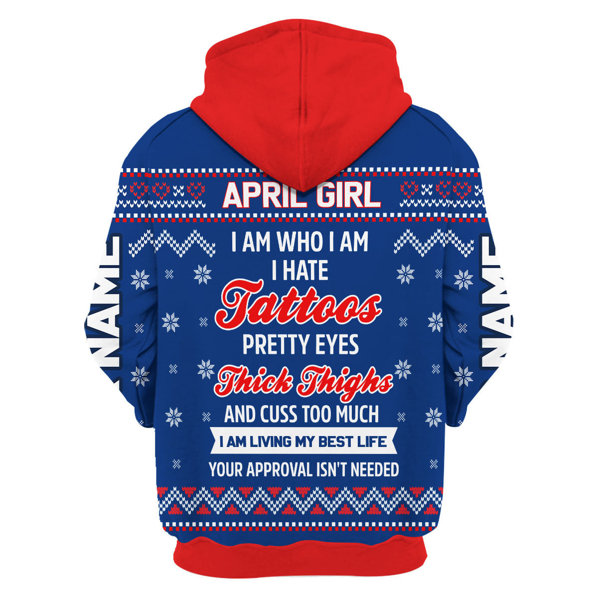 CustomsPig Personalized Tops April Girl I Am Who I Am All Over Printed