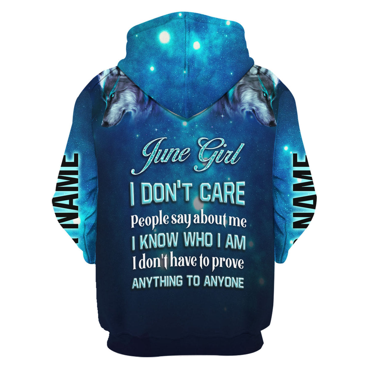CustomsPig Personalized Tops June Girl I Don't Care All Over Printed